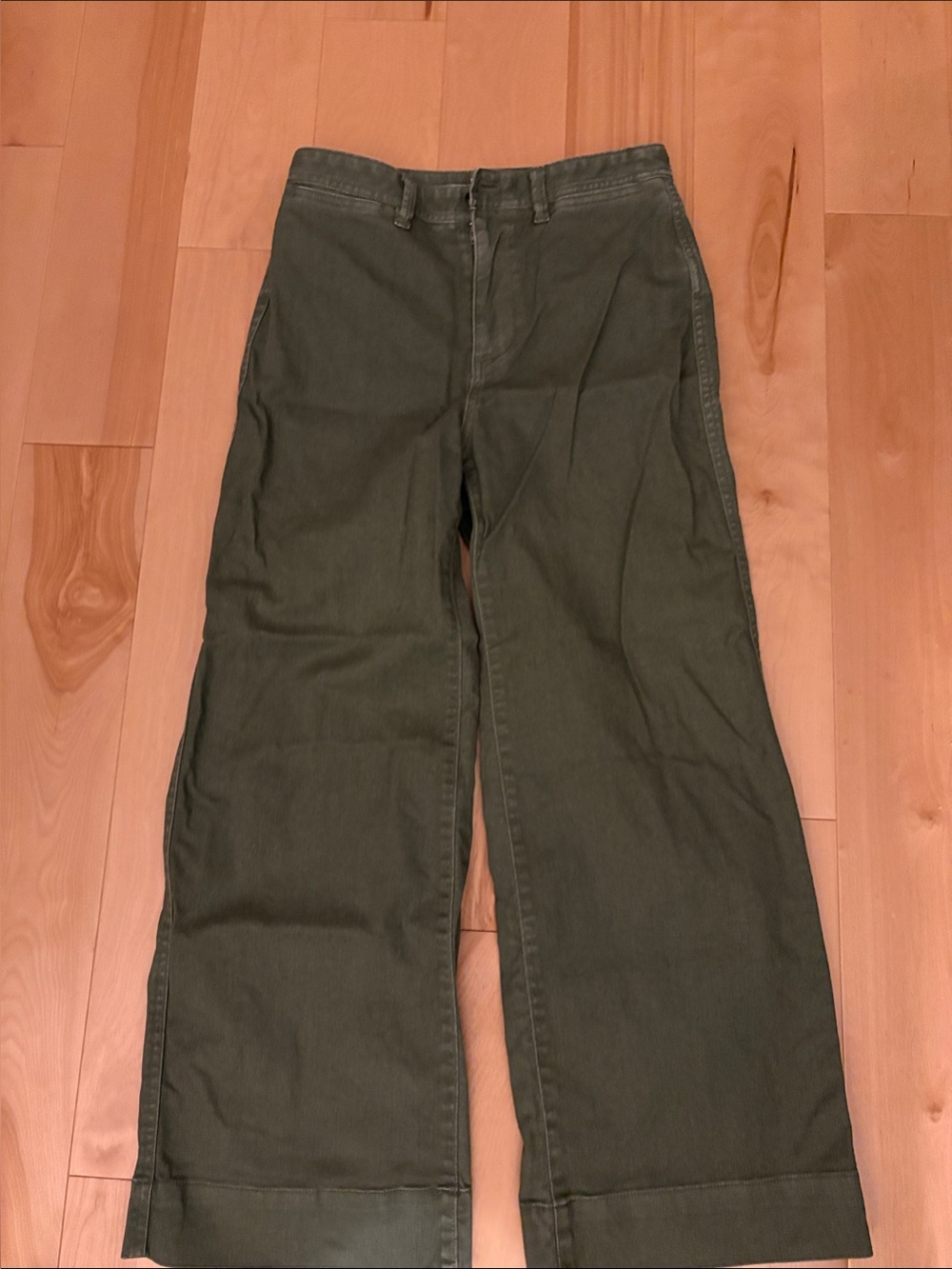 Gap High Rose Olive Green Wide Leg Crop Pants